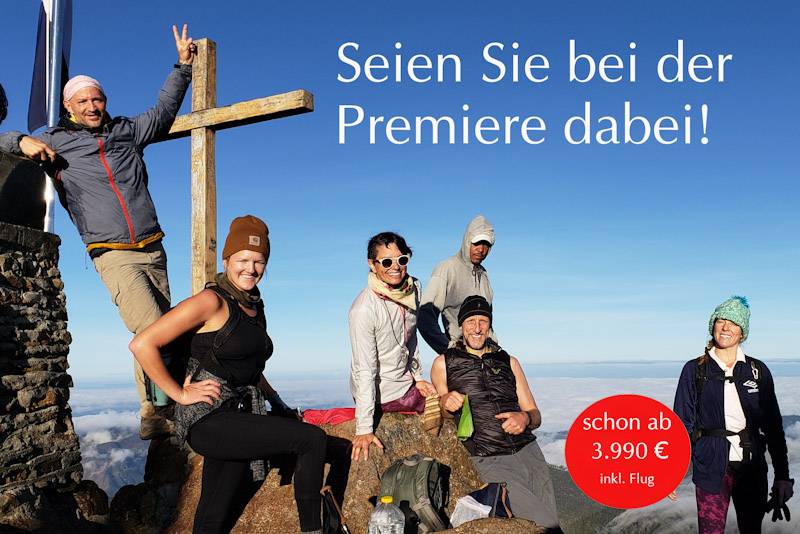 Menschen auf dem Pico Duarte in der Dominikanischen Republik